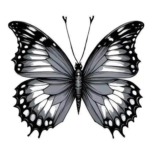 Butterfly Masculine tattoo design idea
