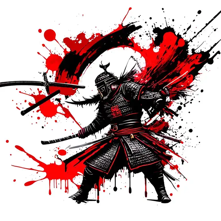 samurai warrior tattoo design idea