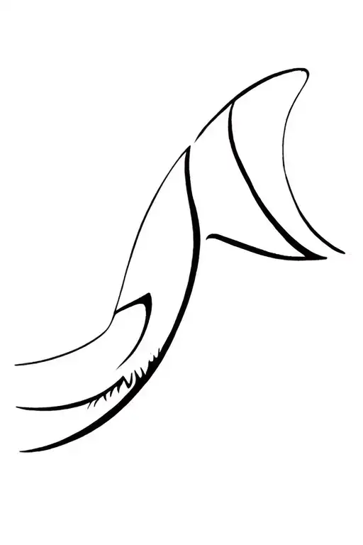 shark fin tattoo design idea