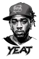 Popular rapper "Yeat" tattoo, similar to the ones he has on his arms  tattoo design idea