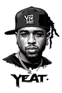 Popular rapper "Yeat" tattoo, similar to the ones he has on his arms  tattoo design idea
