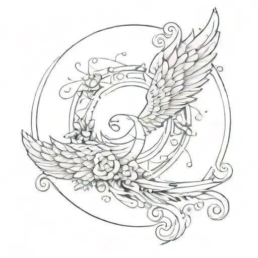 AIR SIGN WITH LOVE tattoo design idea