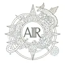 AIR SIGN WITH LOVE tattoo design idea