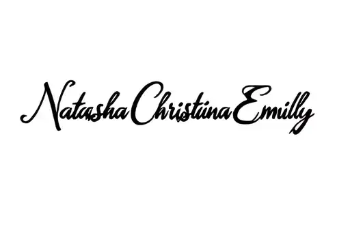 "Natasha Christina Emily " tattoo design idea