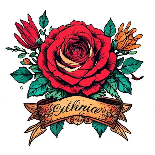 Garter tattoo design idea