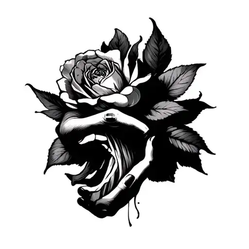 embrace the suck with shading more line work tattoo design idea