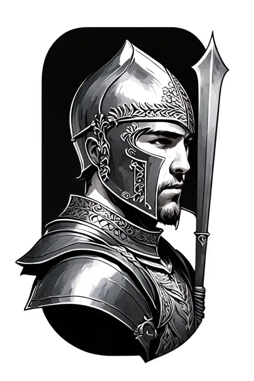 bosnian knight with bosnia tattoo design idea
