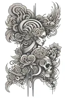 overthinking abstract design featuring tattoo design idea