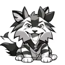 arcanine wearing tigger pajamas tattoo design idea