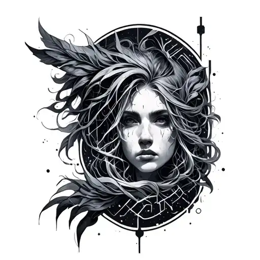 cybersigilism gap filled tattoo design idea