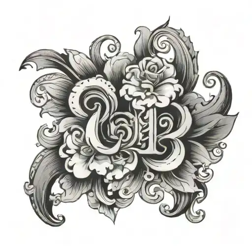 lola font tattoo design idea