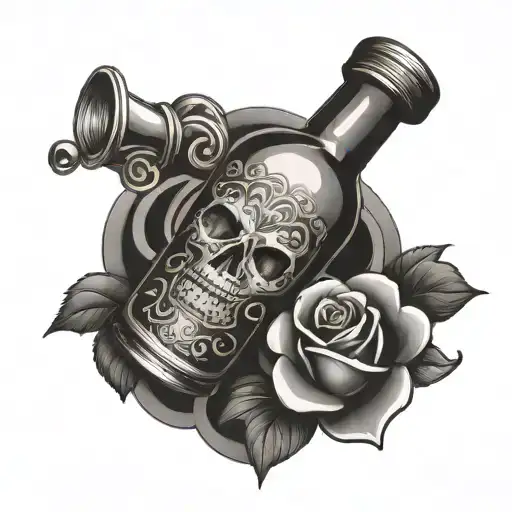 Alcoholic tattoo design idea