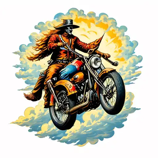 ghost riders in the sky tattoo design idea