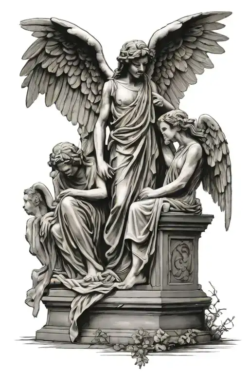 weeping angels tattoo design idea