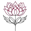 888 angel number with lotus flower blooming tattoo design idea
