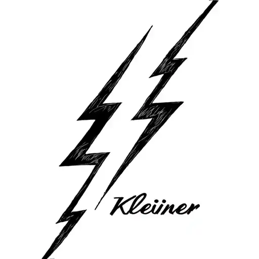 "KLEINER" Filler Lightning Bolts tattoo design idea