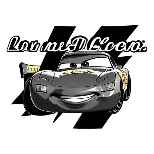 lightning mcqueen saying ka tattoo design idea