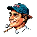 funny golf tattoo design idea