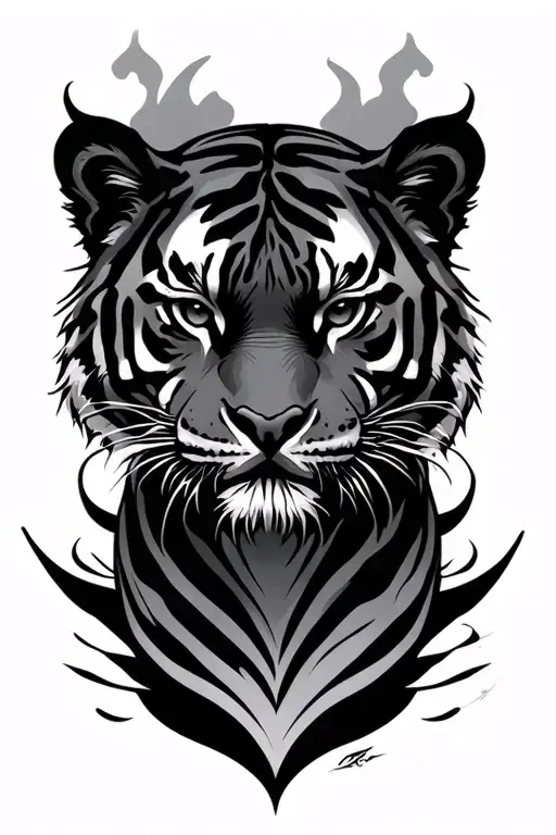 tiger - reselience - strength inspired tattoo design idea