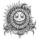 Nirvana smiley face tattoo design idea