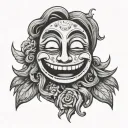 Nirvana smiley face tattoo design idea