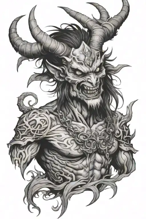 vagabond demon tattoo design idea