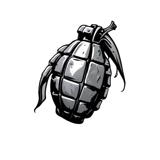 Grenade HHeart anatomic tattoo design idea