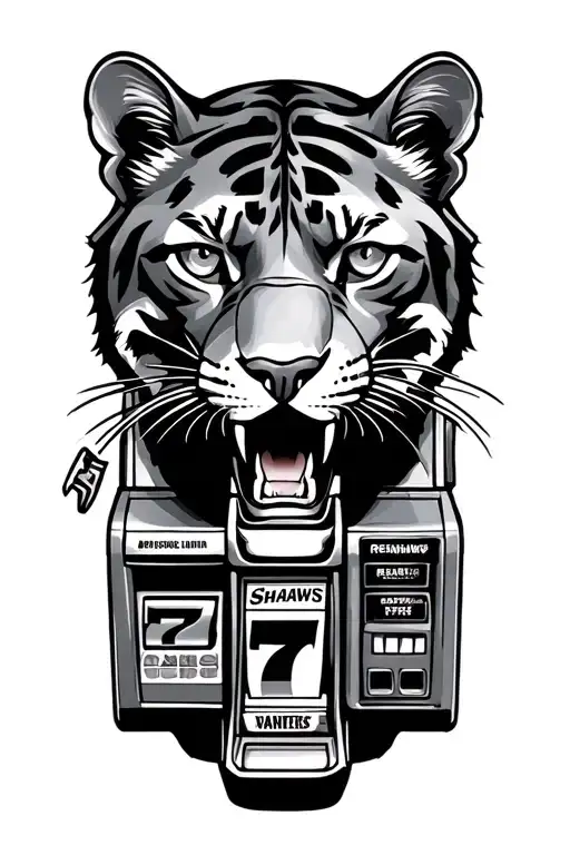 Penrith panthers, seahawks, slot machine, beer bottle tattoo design idea