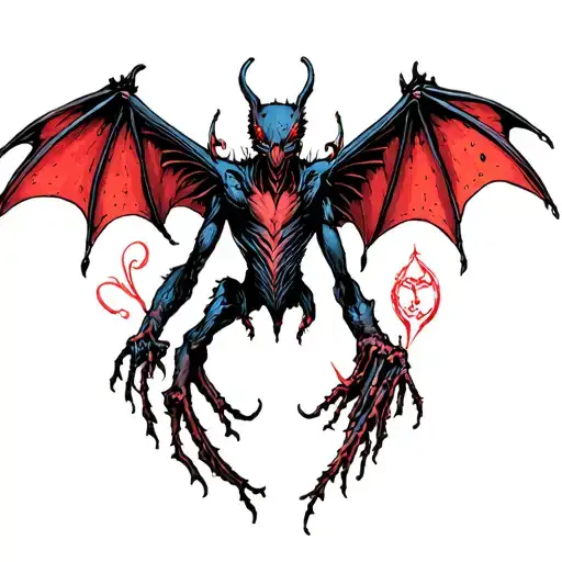 Mothman Cryptid tattoo design idea