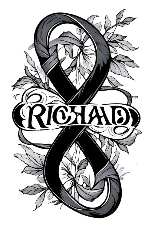 "Richard" infinity symbol tattoo design idea