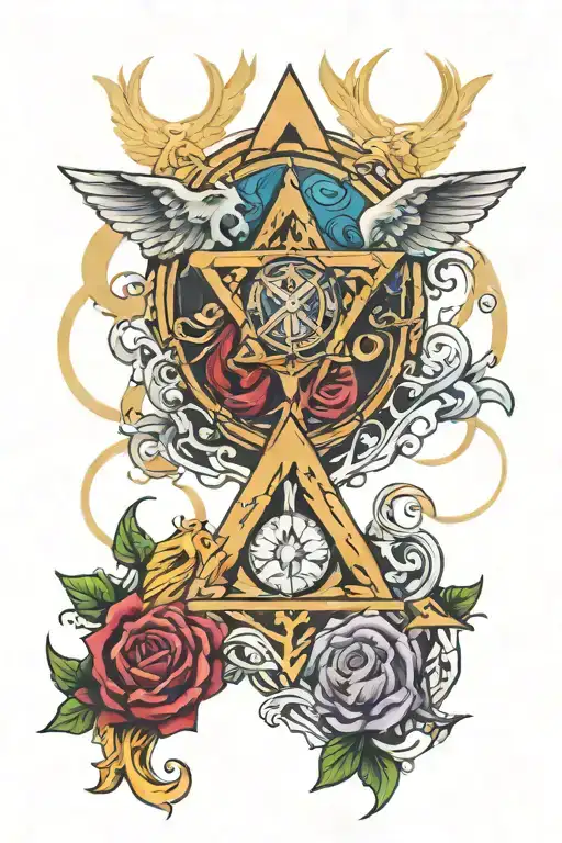 holy trinity tattoo design idea