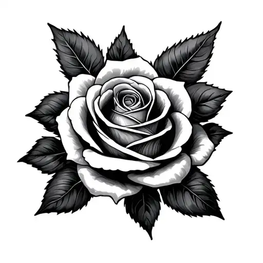 Irish rose tattoo design idea