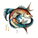 Pisces and Sagittarius tattoo design idea