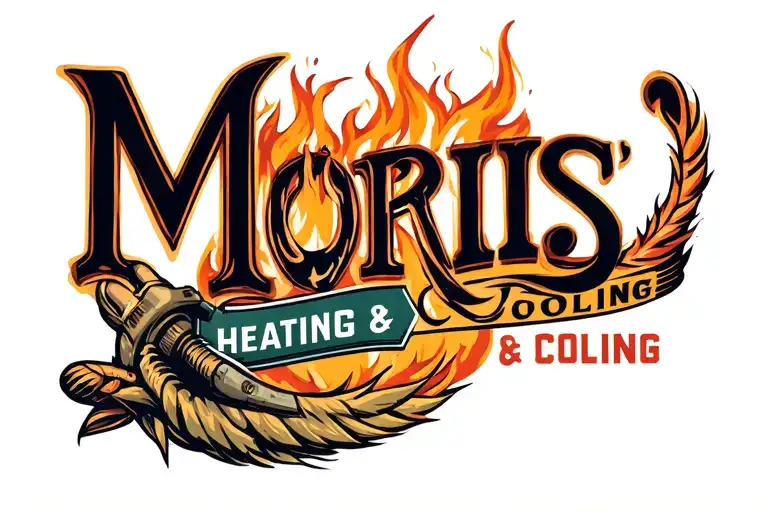 "Morris’ Heating & Cooling" "Morris’ Heating & Cooling" HVAC logo tattoo design idea