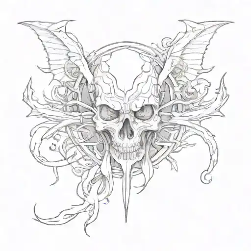 fear no evil tattoo design idea
