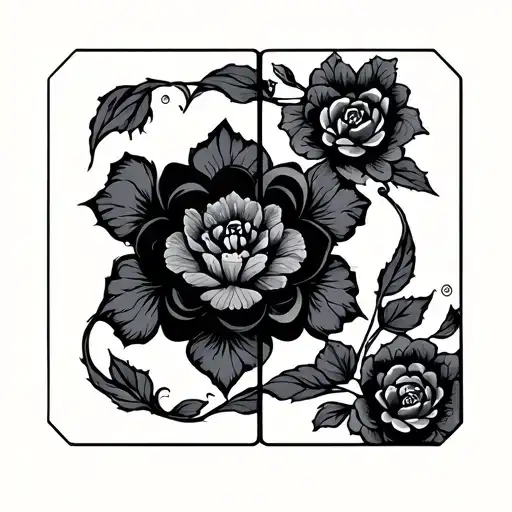 mahjong tiles tattoo design idea
