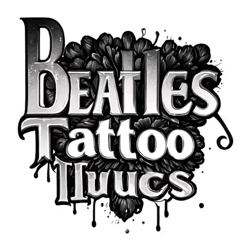 Beatles music lyrics tattoo design idea