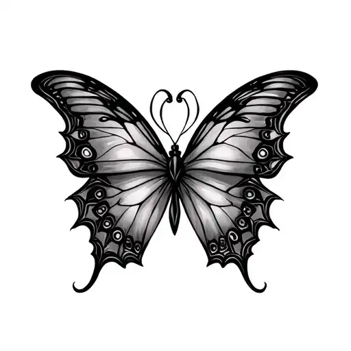 Gothic Butterfly tattoo design idea