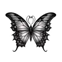 Gothic Butterfly tattoo design idea