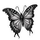 Gothic Butterfly tattoo design idea