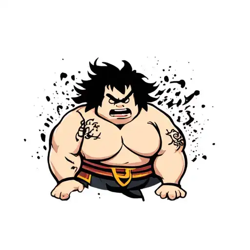 sumo wrestler tattoo design idea