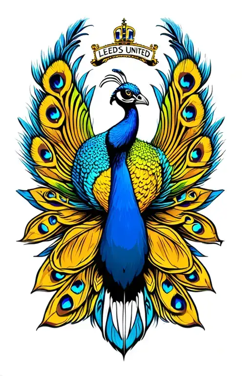 Leeds United Peacock tattoo design idea