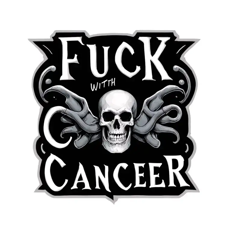 fuck cancer with room to add intials cjf tattoo design idea
