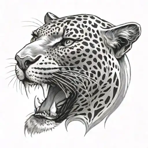 black jaguar tattoo design idea