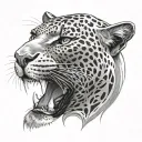 black jaguar tattoo design idea