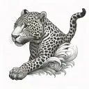 black jaguar tattoo design idea