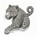 black jaguar tattoo design idea