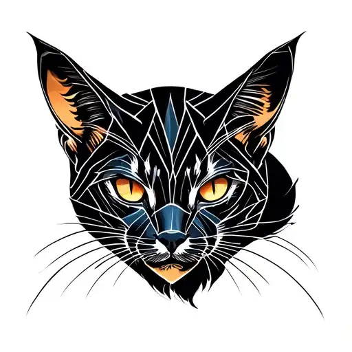 hellcat with ginger tattoo design idea