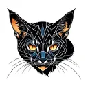 hellcat with ginger tattoo design idea