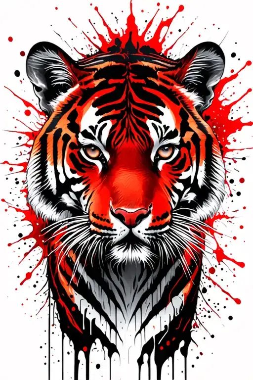 tiger body mandala tattoo design idea